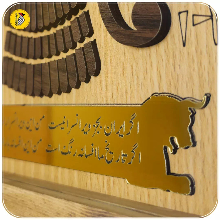 تابلو دکوراتیو چوبی فروهر برجسته