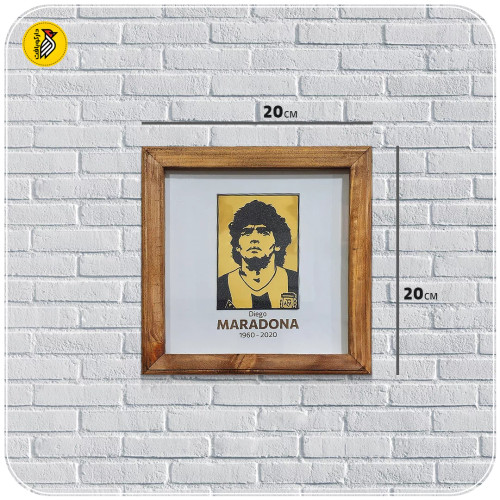 تابلو دکوراتیو طلایی مارادونا