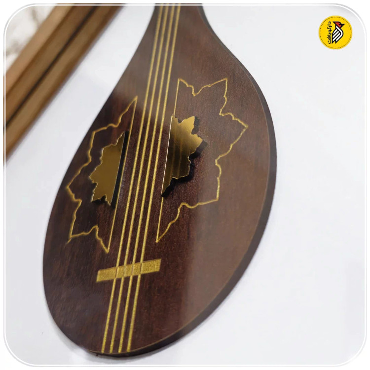 تابلو دکوراتیو چوبی سه تار و شعر قیصر امین پور