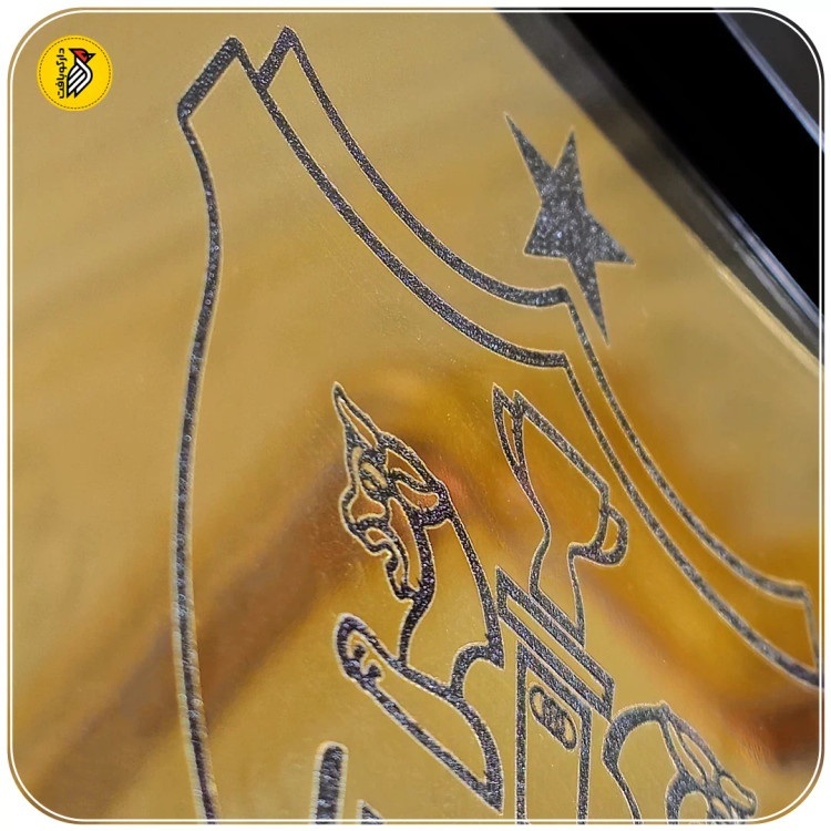 تابلو دکوراتیو طلایی لوگو پرسپولیس